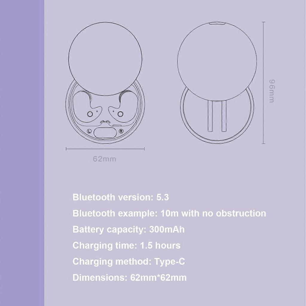 Invisible Sleep Earbuds Mini Wireless Bluetooth 5.3 In-Ear Headphones with Noise Cancelling LED Power Display Beige