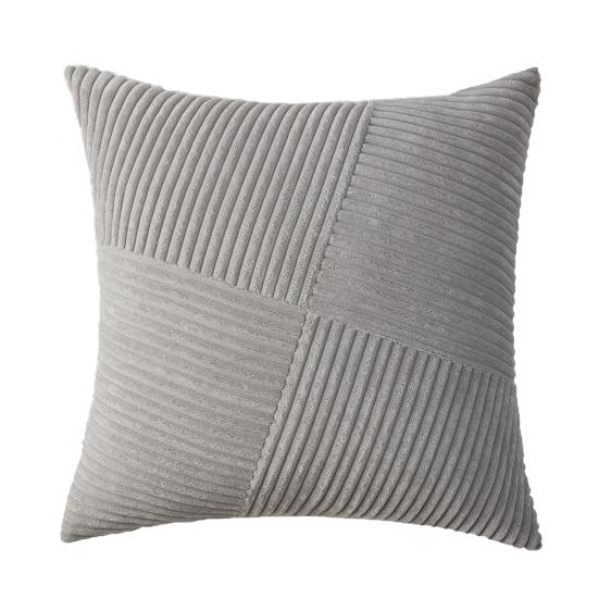 

Бохо Текстурная Наволочка Вельветовая Полосатая Лоскутная Наволочка 18x18 Дюймов Рустикальная Наволочка для Фермерского Дома Дома Дивана Дивана Кровати Гостиной 45x45cm