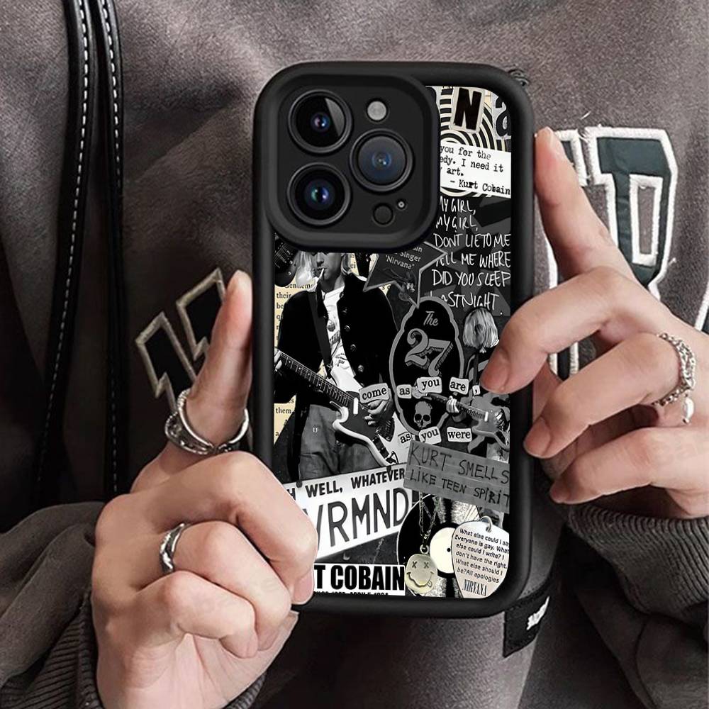

Classic Hot Band N-Nirvanas Rock Silicone Phone Case For IPhone 17 Pro Max 16 15 14 13 12 11 Plus 17 Air iPhone 11