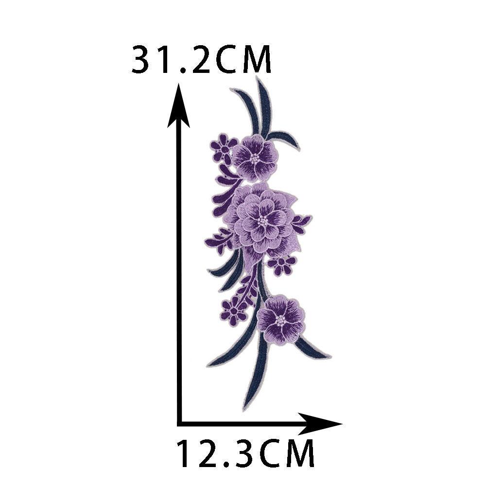 

Purple I Polyester Embroidery Color Embroidery Pair Diy Sewing With Clothing Collar Accessories Lace Accessories Printing Style 1829 (1 piece)