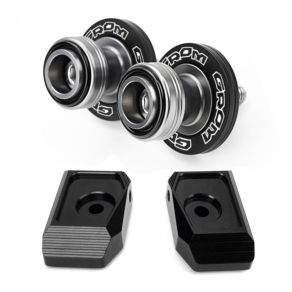 New For Honda GROM MSX125 msx125 MSX 125 S 2014-2024 2025 Aluminum Motorcycle Swingarm Spools Stand Screws Starting aid blocks