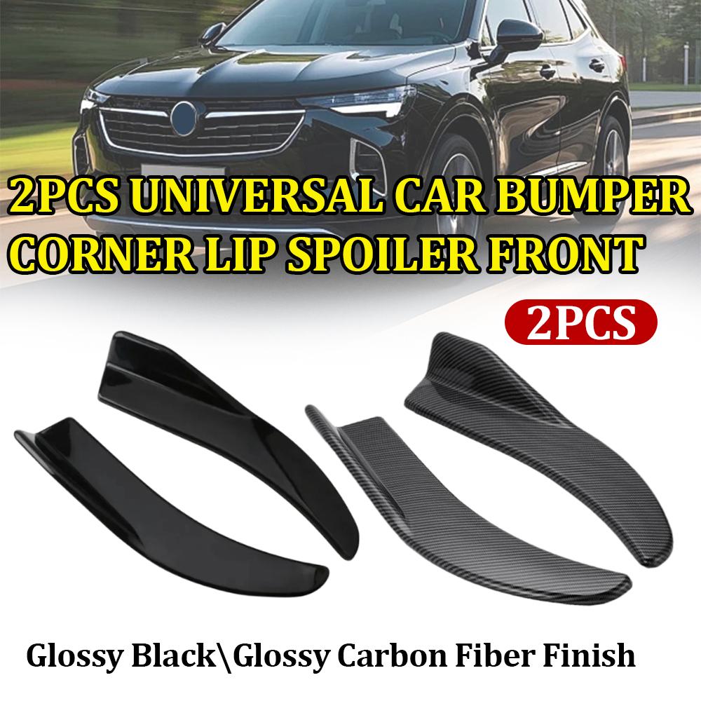 Universal Black Car Carbon Fiber Screen Car Bumper Spoiler Front Lip Anti-Collision Side Skirt Anti Collision  Accessory