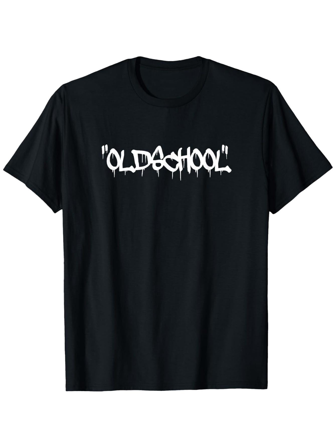 

Men s Vintage Graffiti Street Art T-Shirt- OLD SCHOOL! Distressed Print S
