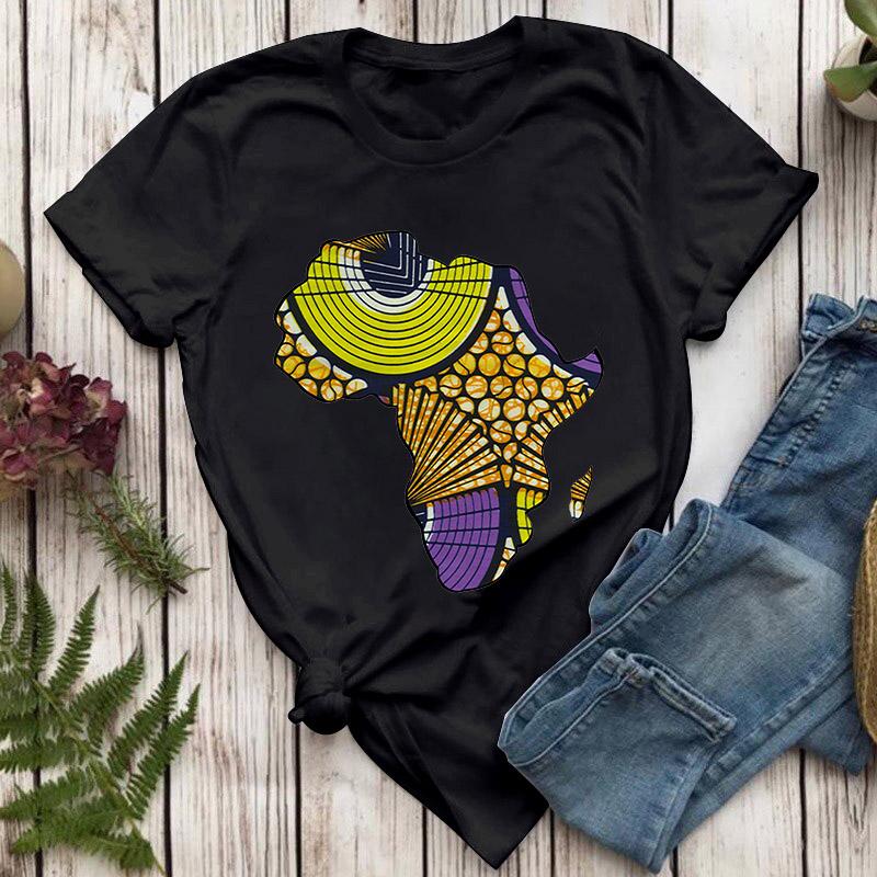 Fashion Summer Kawaii Women T-Shirts Vintage Print Ropa Mujer T Shirt Casual Tee Roupas Femininastshirt Tee Top Colorful Pattern