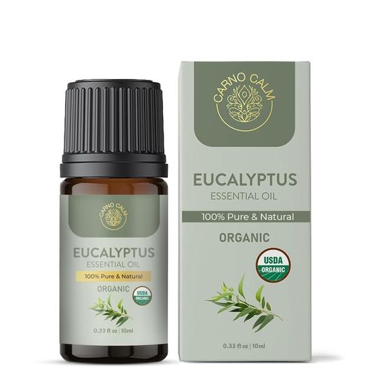 Trio Uleiuri Esențiale Carno Calm | Pachet de 3 | Ulei de Arbore de Ceai, Ulei de Eucalipt, Ulei de Lemn de Cedru | Aprobate USDA, Uleiuri Naturale 100% Pure pentru Difuzoare