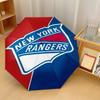 New York Rangers Print Auto 8?Ribs Folding Umbrella Wind Resistant Lightweight Automatic Umbrella For Daily Travel
