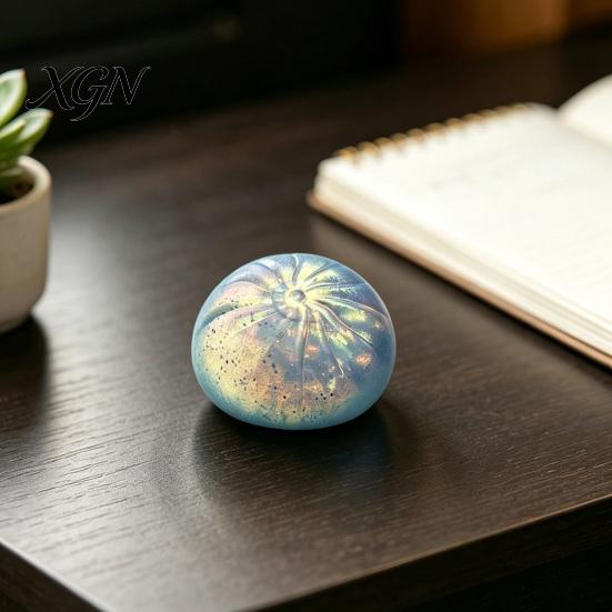 Stress Ball Fidget Toy Glitter Dumpling Squeeze with Steamer Box, Relief Dough TPR Toy, Soft Simulated Steamed Bun
