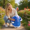 Porch Goose Outfit Holiday Costume Set with Dress and Bonnet Suitable for Indoor Outdoor Decorative Use