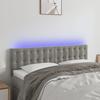 VidaXL LED Headboard Bedroom Furniture Double Bed Accessory Head of Bed Frame Interior Light Grey 3122094