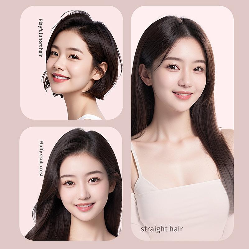Mini Portable Hair Straightening Comb 2 in 1 Straight Curling Anti Frizz Easy to Carry Travel Friendly Hair Styling Accessory