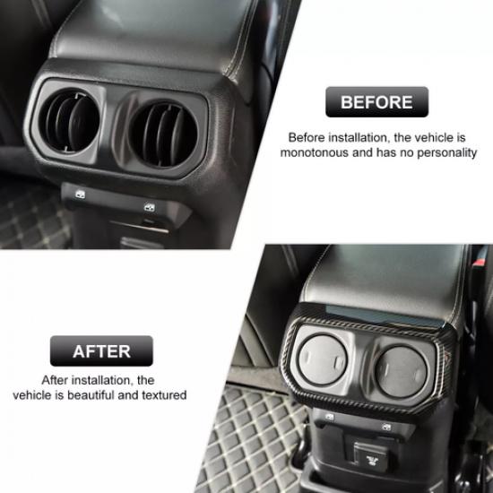 Carbon Rear Air Vent Outlet Trim Accessories For Jeep Gladiator JT/JL 2018-2025