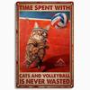 Retro Blechschild Plakette Metall Vintage Lustige Katzenkunst Poster Heimdekoration für Wohnzimmer Haustierbedarf Wanddekoration