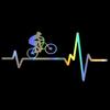 LYKX Cycling Mountain Bike Helmet Heartbeat Car Sticker Automobiles Motorcycles Exterior Accessories Vinyl Decals