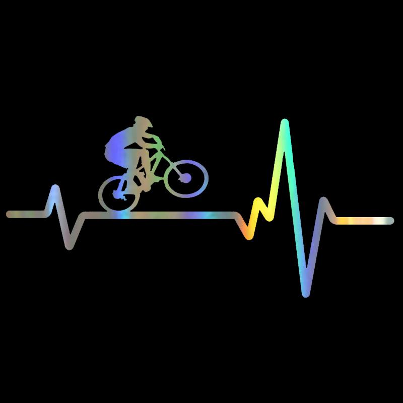 

LYKX Cycling Mountain Bike Helmet Heartbeat Car Sticker Automobiles Motorcycles Exterior Accessories Vinyl Decals 16CM X 7.9CM