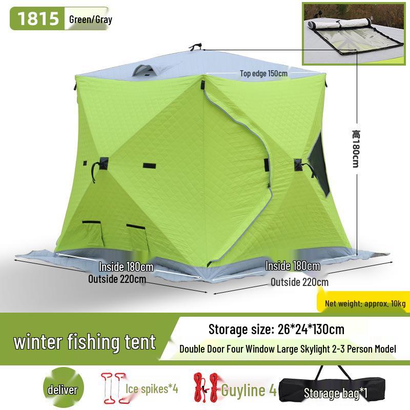 Winter Fishing Tent: Thickened, Cold-Proof, Windproof, Cotton Insulated for Outdoor Camping.