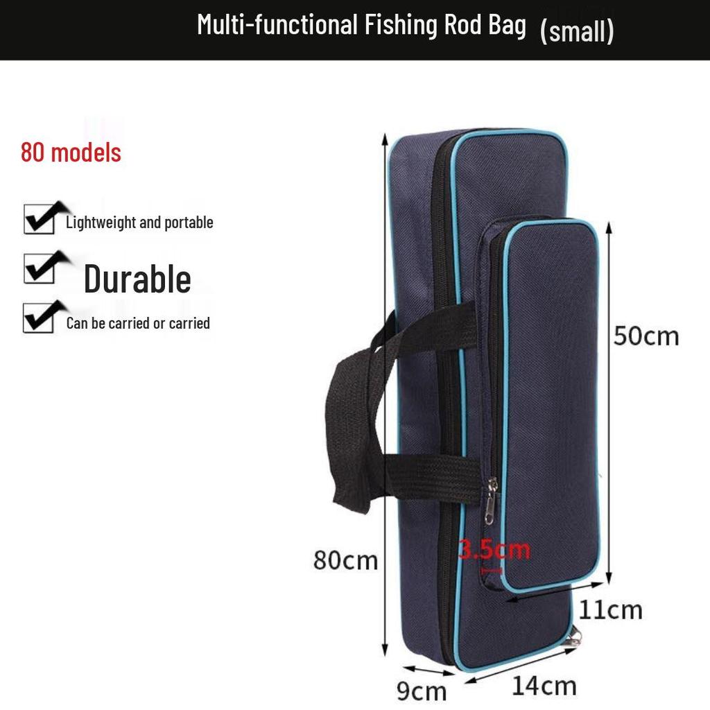 Compact Fishing Rod Storage Bag - 50/60/70/80cm Large Capacity Portable Fishing Gear Bag