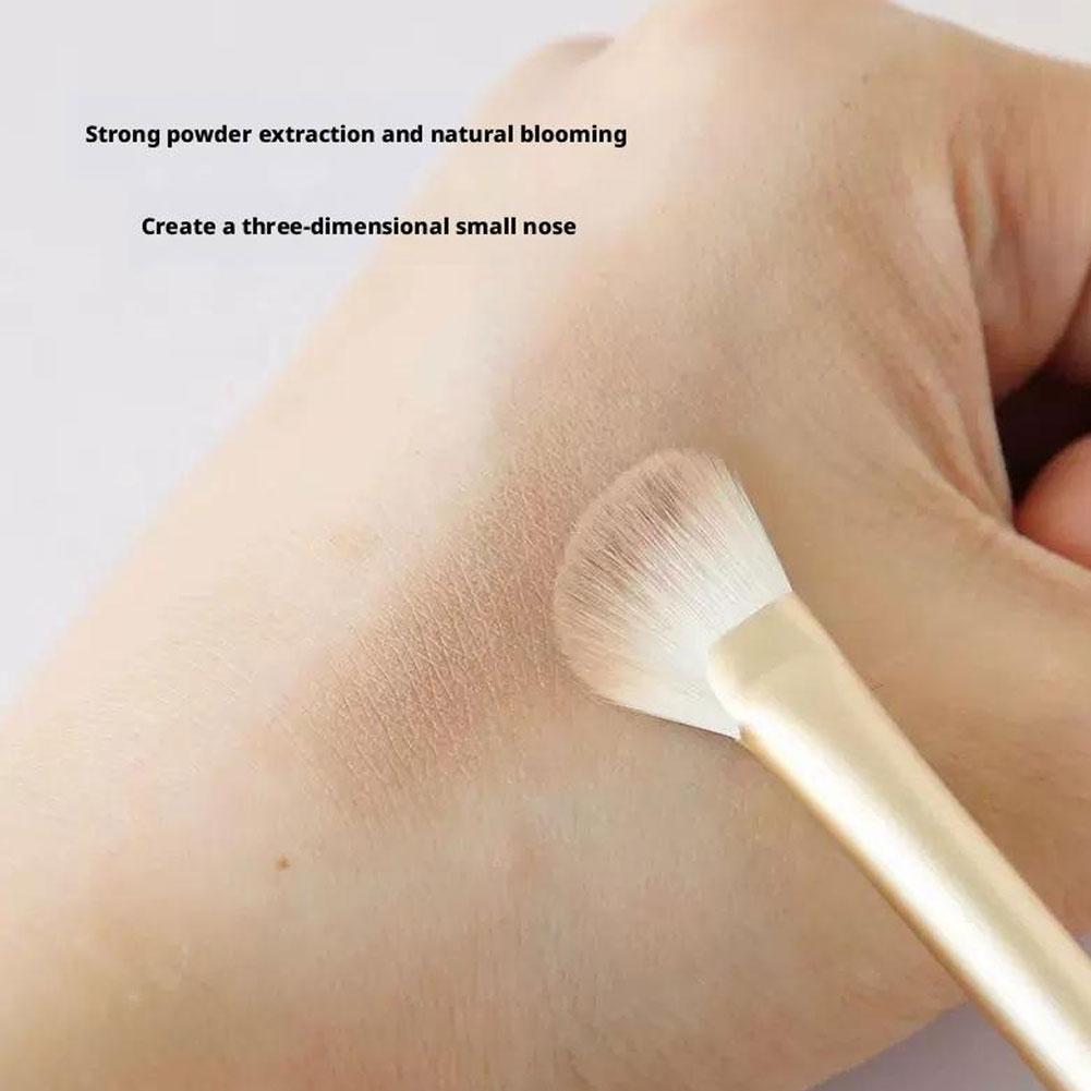 Professionelle flache abgeschrägte Lidschatten-Konturpinsel Weiche Lidschatten-Nasenkonturpinsel Schönheitskosmetik