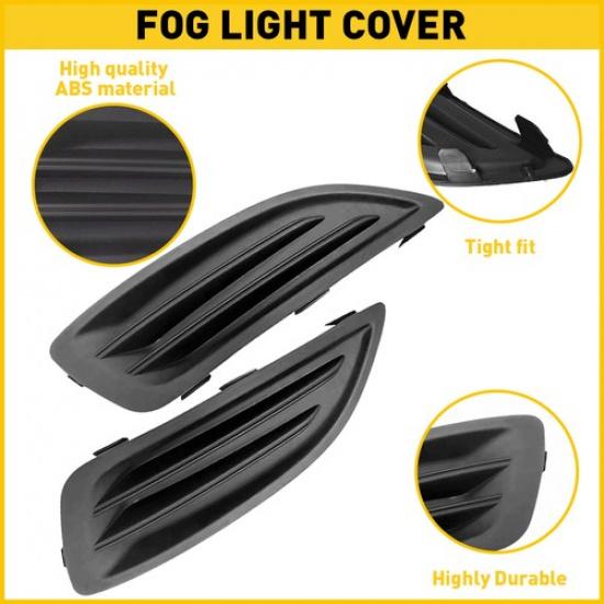 2x Front Fog Lamps Light Frame Covers Trim For Ford Fiesta 2014-