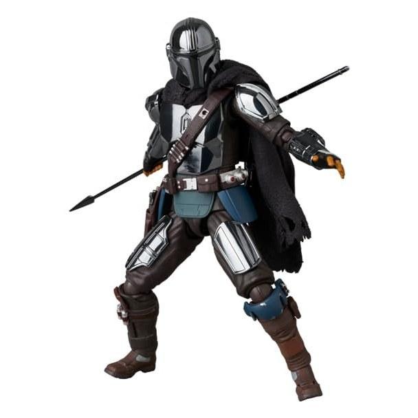MAFEX N.256 MANDALORIANO CROMO Ver.. Altezza circa 160 mm Action Figure Dipinta