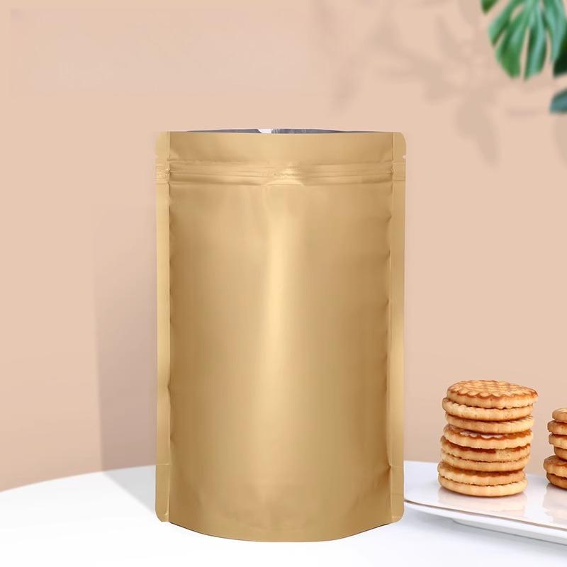 Aluminum Foil Self-supporting Self Sealing Bag, Colored Light Proof and Moisture-proof Packaging Bag, Used for Fish Bait/tea Powder/food Seasoning