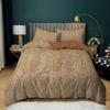 Simple Retro Printing Three-Piece Yama Dark Beast Kit Quilt Cover Bedding