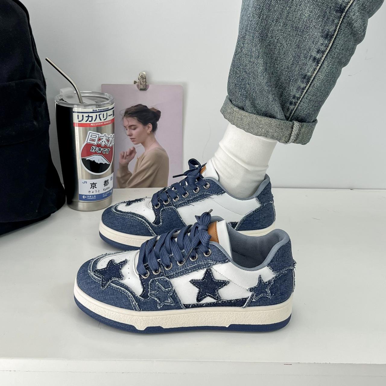 

Brand Women Casual Sneakers Fashion Stars Running Sport Shoes Women s Tennis Shoes Punk Hip-hop Skateboard Shoes tenis de mujer 37 синій