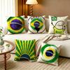 BBrazil FFlag Cotton Linen Square Pillow Covers Home Decor Gifts