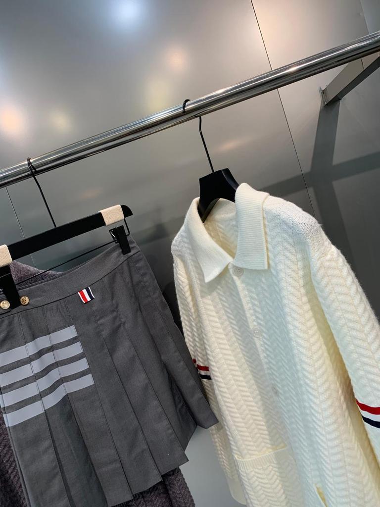 Double-Sleeve Herringbone Lapel Knit Cardigan Sweater for Women