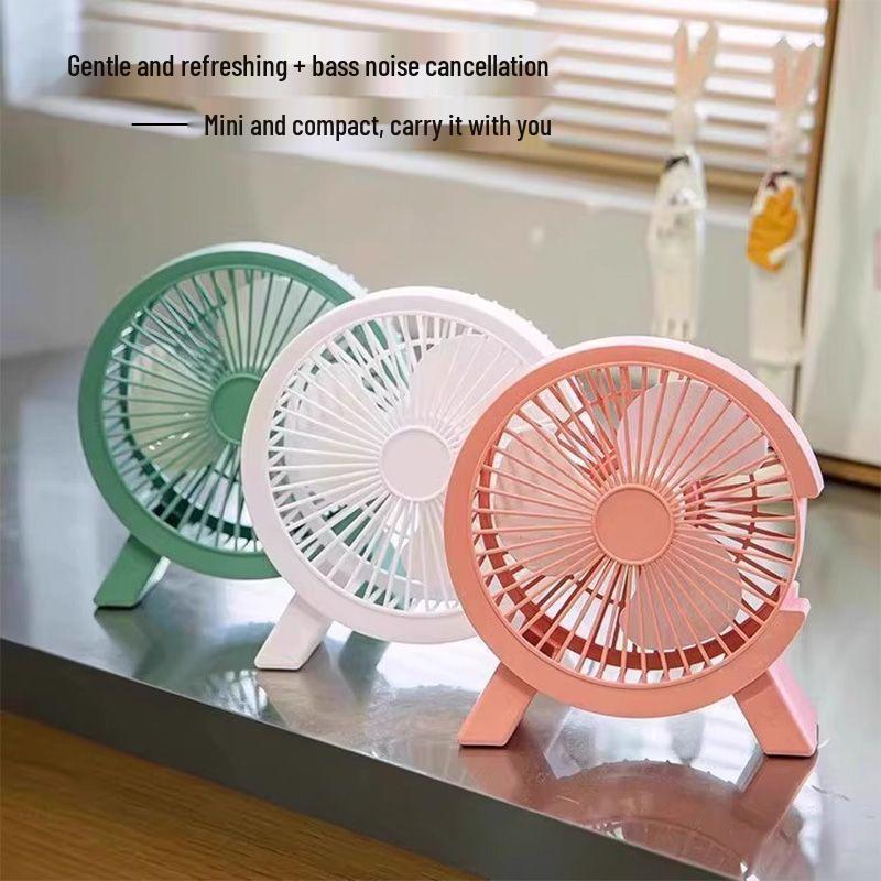 USB-Powered Silent Mini Desktop Fan for Dorms and Offices