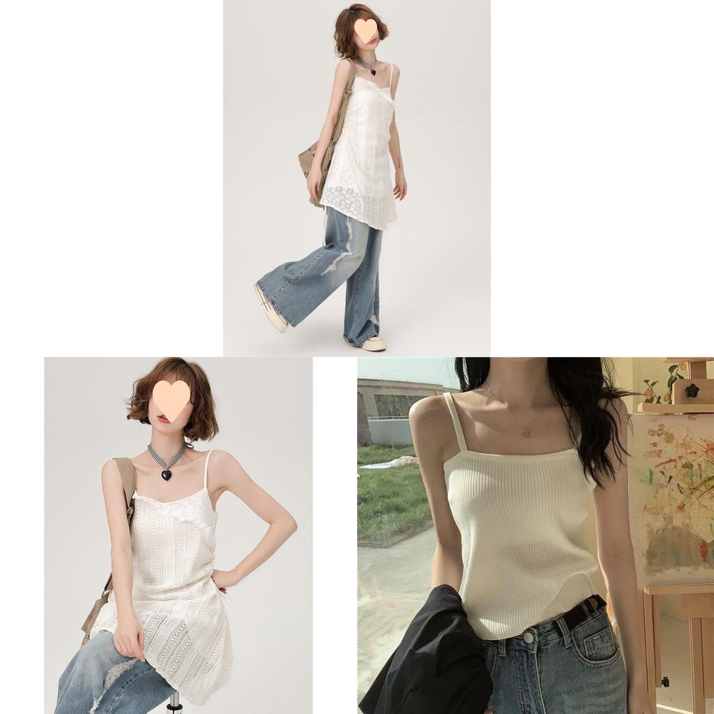 Sommer Spitzen-Häkel-Slipkleid mit abstraktem Druck für Freizeit-Damen