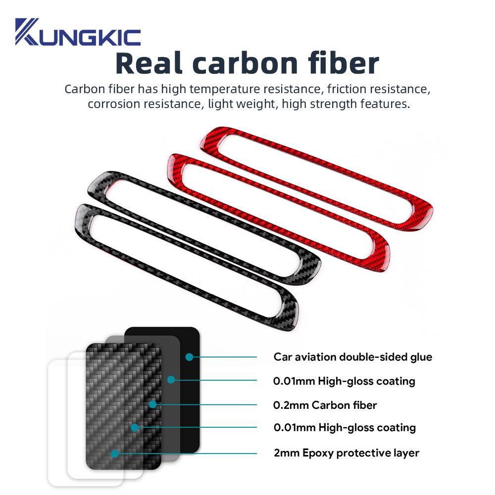 Echter Weicher Karbonfaser-Aufkleber für Mazda 3 Axela 2019 2020 2025 2025 2025 2025 2025 LHD RHD Auto A-Säule Luftauslass Zubehör