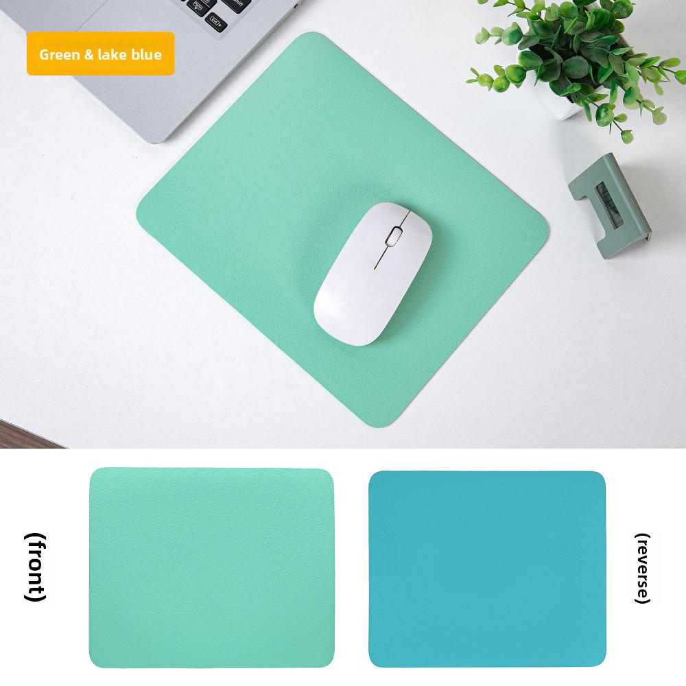Square Leather Mouse Pad, Small Solid Color Office Desk Mat, Laptop Tablet Leather Mat, Gaming Mat