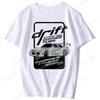 Unisex Anime Girl Car Graphic Tees Shirt Summer Short Sleeve Harajuku Casual Loose Tops Ropa Hombre
