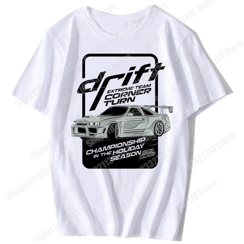 Unisex Anime Girl Car Graphic Tees Shirt Summer Short Sleeve Harajuku Casual Loose Tops Ropa Hombre