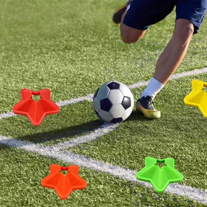 50Pcs Star Shape Soccer Disc Cones Agility Soccer Cones Sign Plate for Football, Basketball Sports Training Accessories