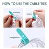 20Pcs Cable Organizer Ties Clip Charger Cord Management Silicone Wire Manager Mouse Earphone Holder Data Line Winder Straps