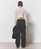 NUAKLE Unisex Cargo Pocket Wide Jogger Pants_Brown