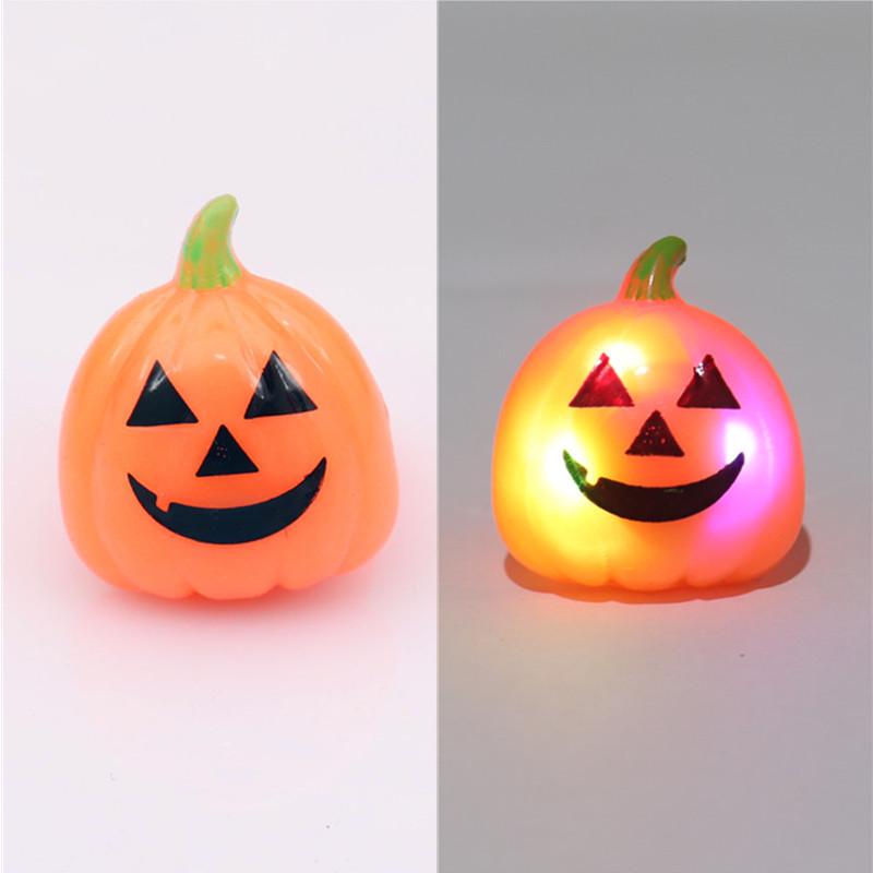 Halloween Luminous Toys: Finger Lights & Pumpkin Skull Bat Rings