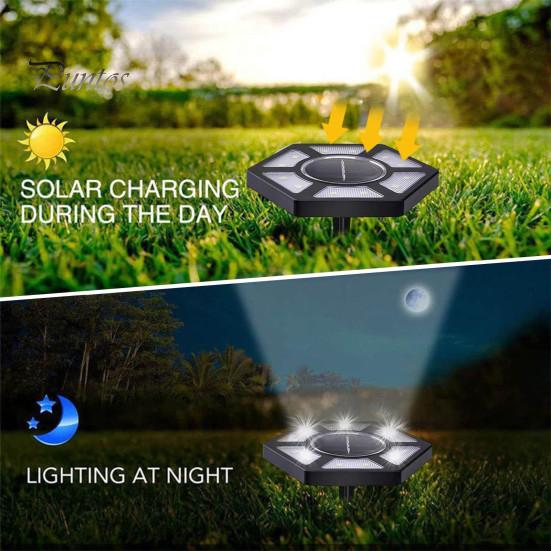 

1/4 шт. солнечные наземные светильники, автоматические индукционные садовые фонари, высокая яркость, автоматическое включение/выключение, простая установка, садовые наземные фонари 1