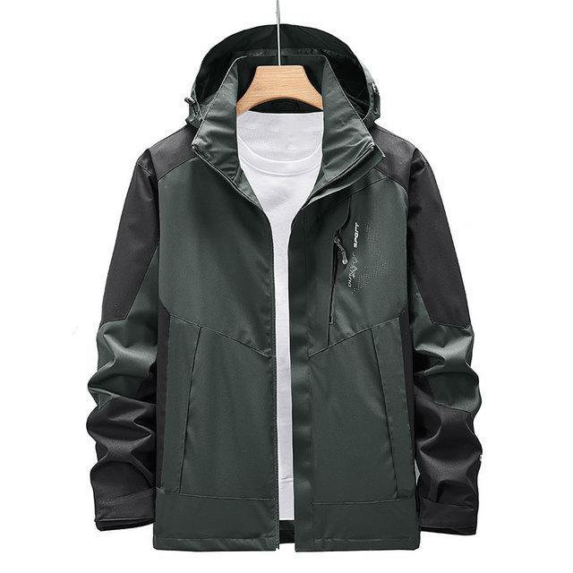 

Мужская однослойная ветрозащитная легкая повседневная куртка на молнии с капюшоном для альпинизма и активного отдыха на весну и осень XS