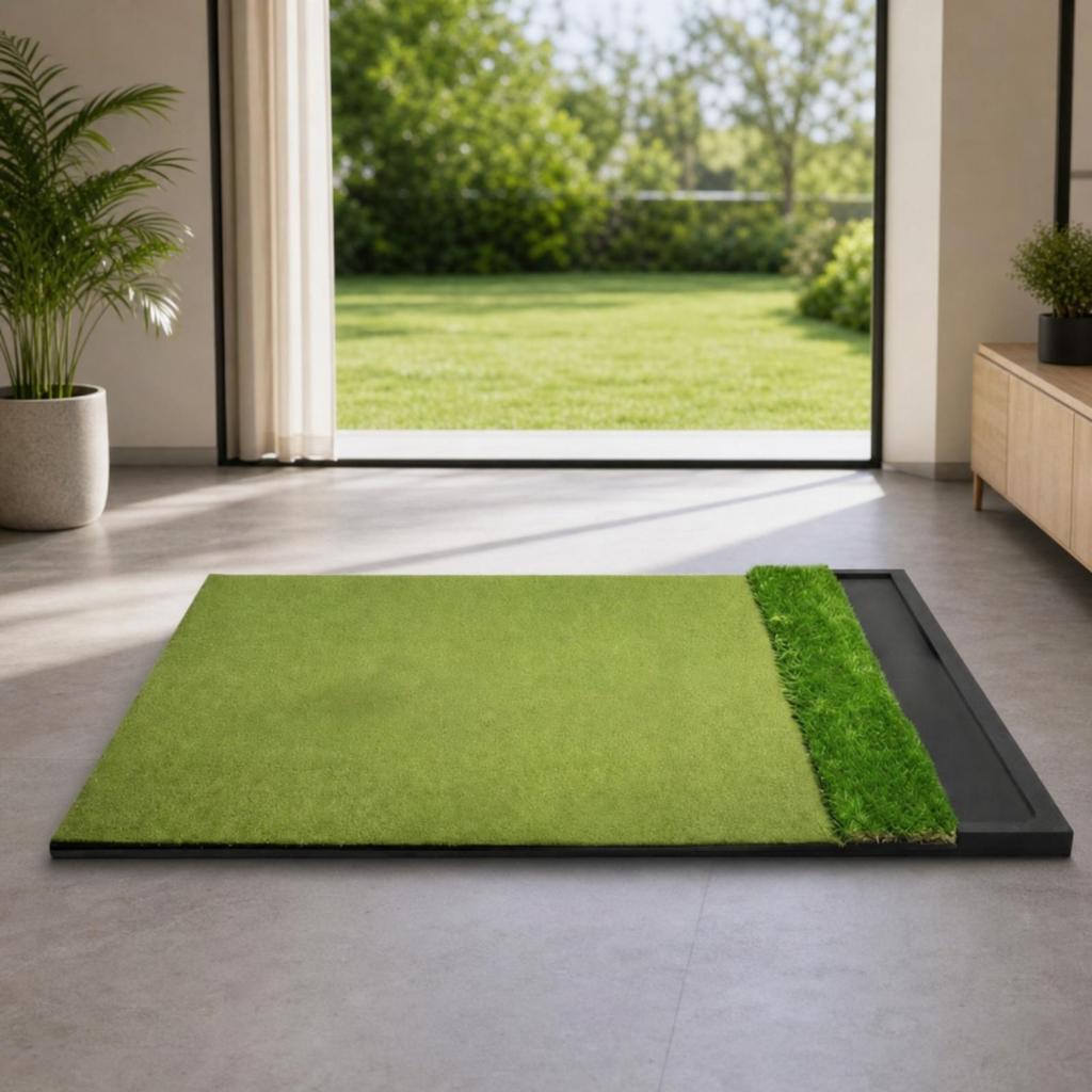 Golf Hitting Mat Foam-Backed Practice Indoor for Golfers, Beginners,