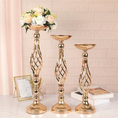 Metall Blomsterarrangemang Ställ Bröllopsblommor Mittpunkter Elegant Blomvas Ljusstake Ljushållare för Heminredning
