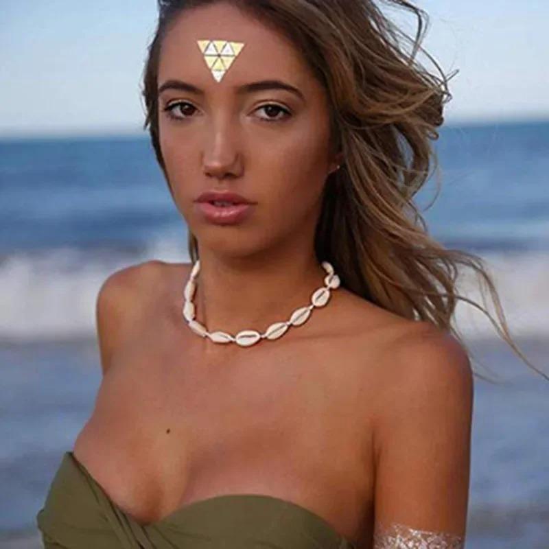 Boho Conch Seashell Necklace Women Jewelry Aesthetic Summer Beach Shell Choker Cowrie Beaded Necklaces Handmade Collar Female