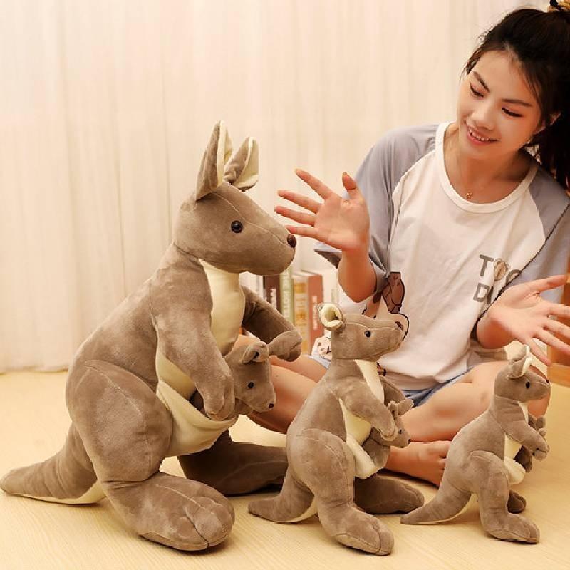 Adorable Kangaroo Plush Toy Soft Stuffed Animal Perfect Children Gift 27cm 35cm 60cm