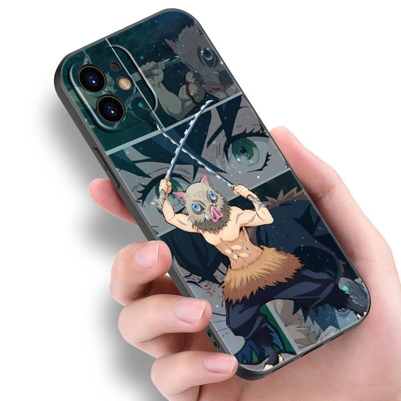 Anime Demon Slayer Inosuke Phone Case For Apple iPhone 14 13 12 Mini 11 Pro Max 7 8 XR X XS 7 8 Plus SE 2020 2022 Cover