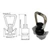 RV Boat Tie Down Anchor Single Stud Fitting L Track 1322LB Capacity with Stainless Steel Round Ring Hanging Hook Cargo Control
