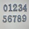 Checkerboard Number 0-9 Candle Birthday Party Decoration Black and White Checkered Card Number Candle