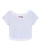LALAFOX Lace Trim Eyelet Slim T-Shirt Sky Blue Bs2Ch018