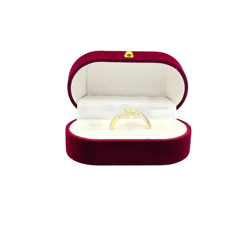 1 Pcs Felt Ring Box Mini Portable Ear Stud Jewelry Box Wedding Ring Pair Box Jewelry Storage Box