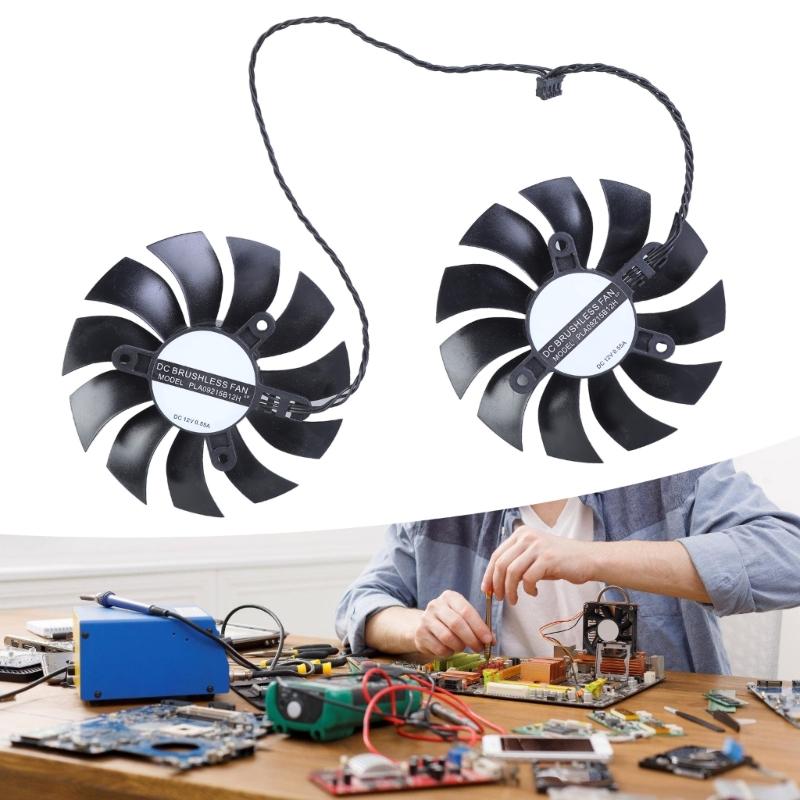4 Pin Soğutma Fanı Yüksek Verimlilik PLA09215B12H GTX1070 1060 GTX1060 GTX1070 Grafik Kartı İçin Oyun Performansını Artırır